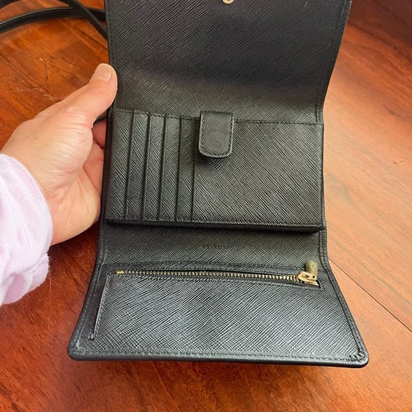 Authentic Coach Legacy Signature C’s Trifold Wallet Crossbody Brass Hardware - Picture 5 of 8